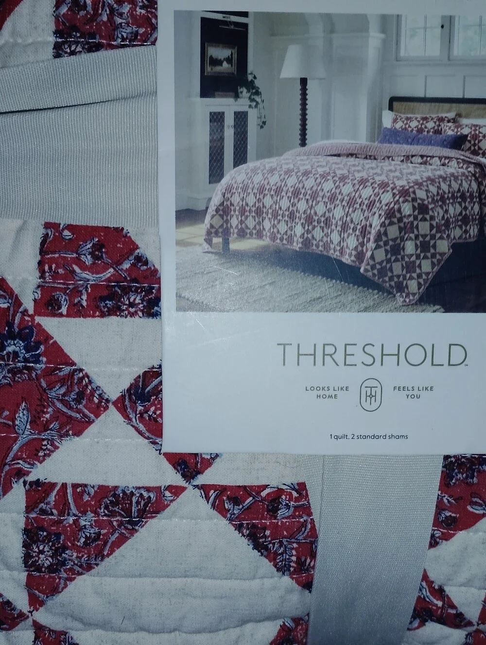 Threshold Quilt & Shams Set Queen Size NWT